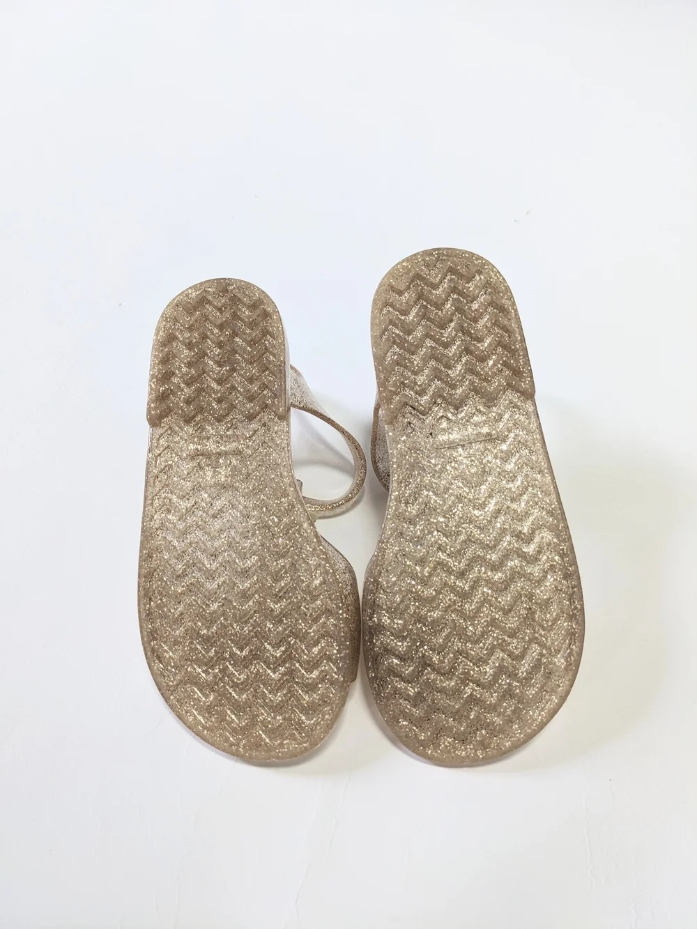 ⚡Old Navy Girls' Gold Glitter Jelly Sandals with Pineapple Accent